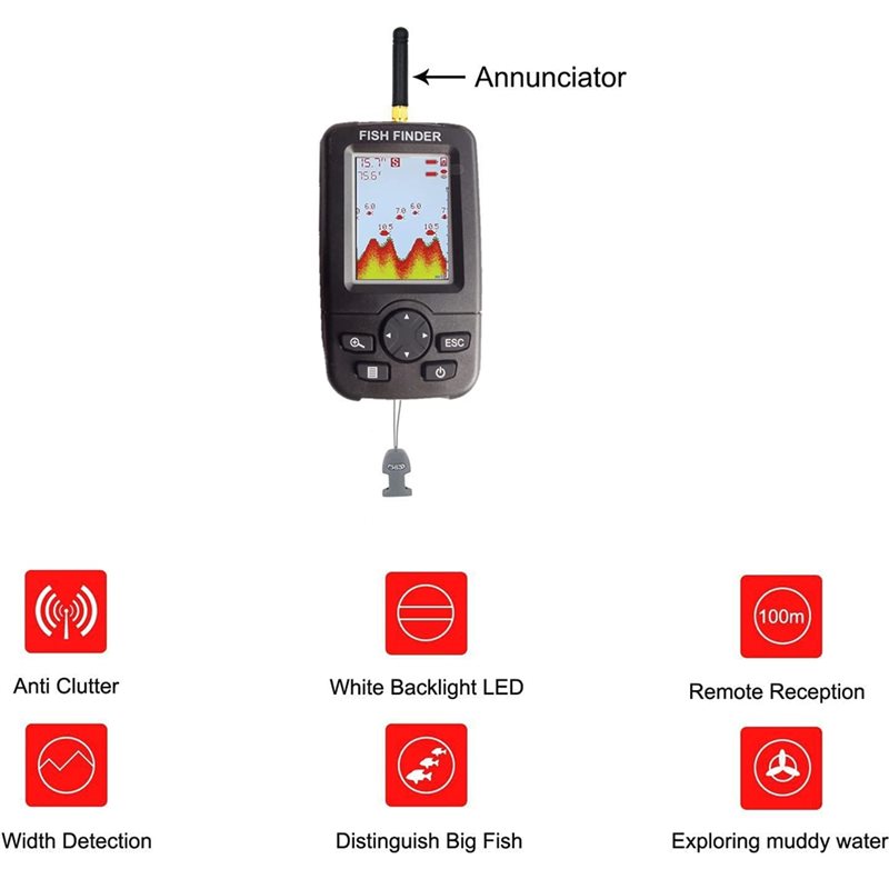Wireless Sonar Fish Finder, Po - Fish Finder Portable recensie en prijs
