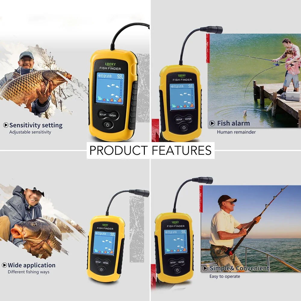 Lucky LCD Color Screen Portabl - Fish Finder Cable recensie en prijs