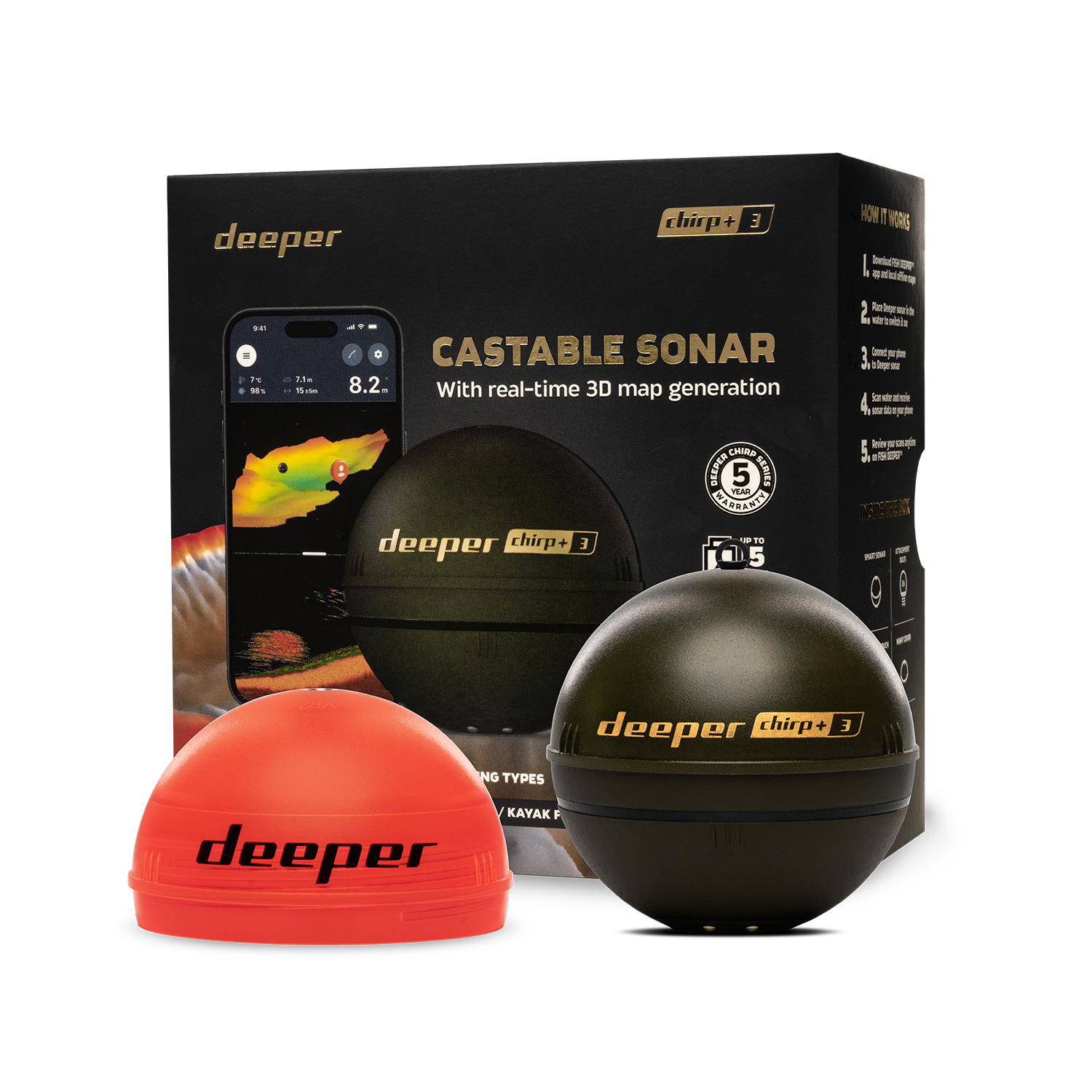 Deeper Smart Sonar Chirp+3 Fis - Fish Finder Cable recensie en prijs
