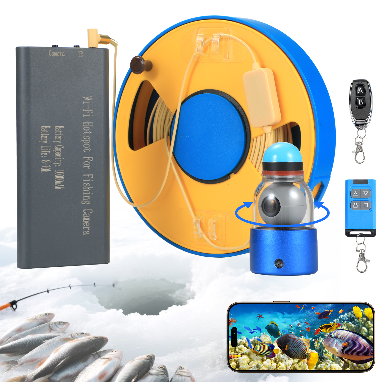 WIFI 360° Underwater Fishing C - Fish Finder Cable recensie en prijs