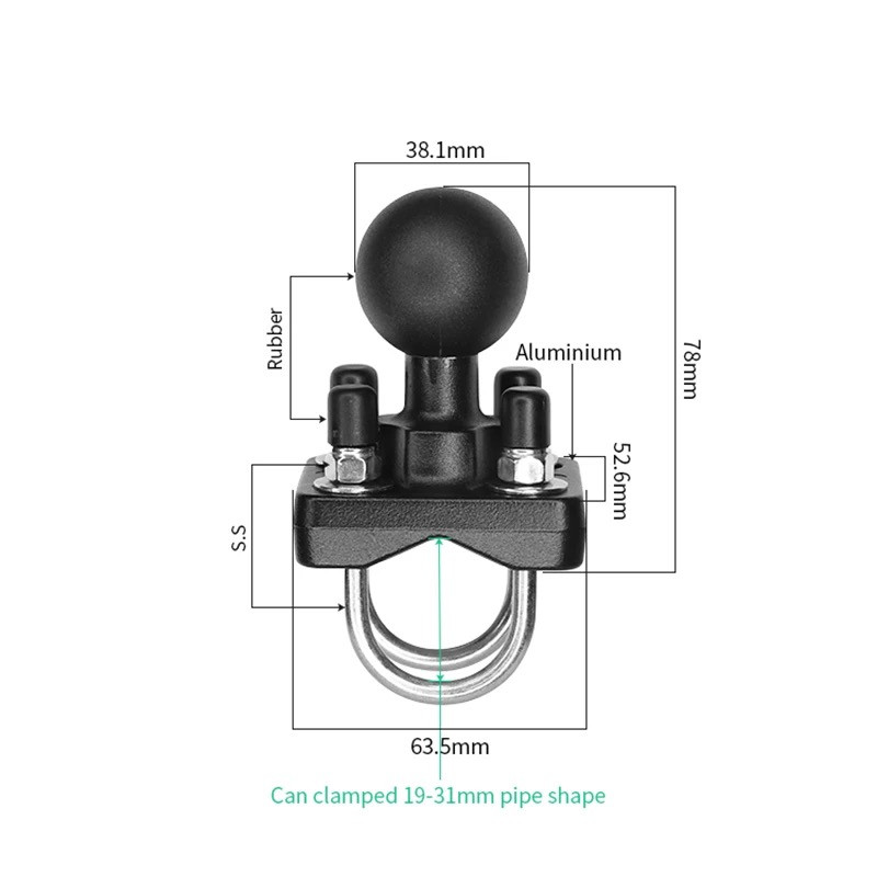 Aluminum Double U-Bolt Mount f - Fish Finder Mount recensie en prijs