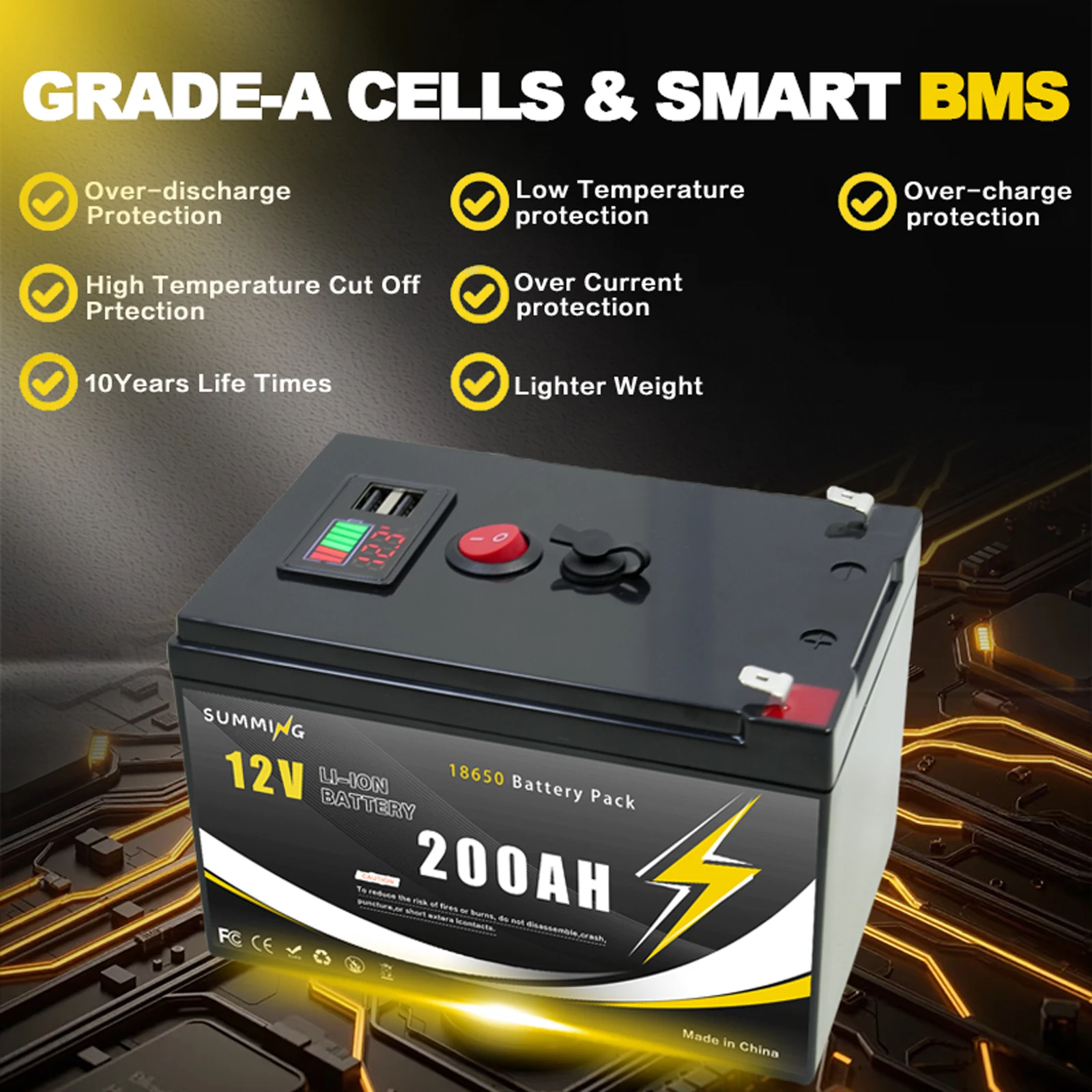 12V 200Ah Lithium  LiFeP04 Bat - Fish Finder Charger recensie en prijs