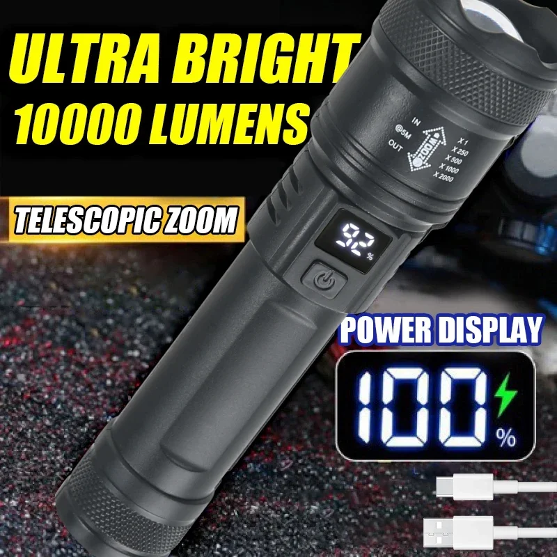 9900LM Powerful LED Flashlight - Fish Finder Battery recensie en prijs