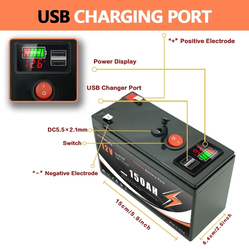12V 150Ah Lithium  LiFeP04 Bat - Fish Finder Charger recensie en prijs