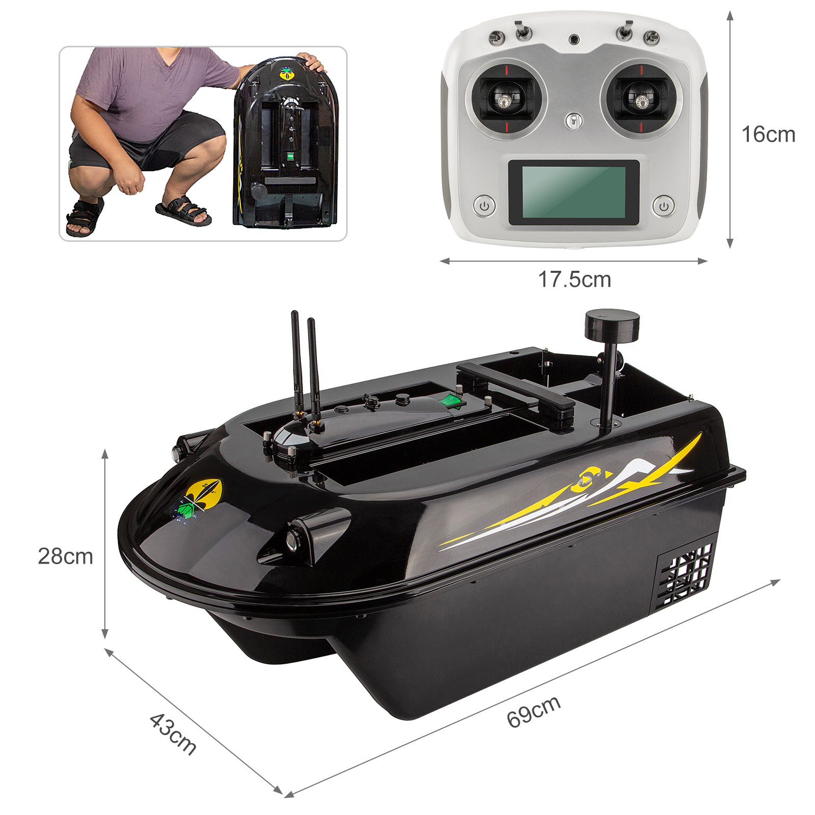 GPS RC Fish Bait Boat 8kg Load - Fishing Gps recensie en prijs