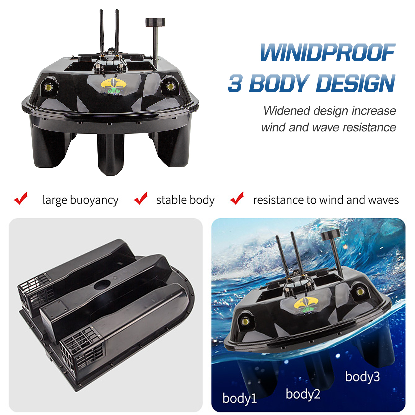 GPS RC Fish Bait Boat 8kg Load - Fishing Gps recensie en prijs