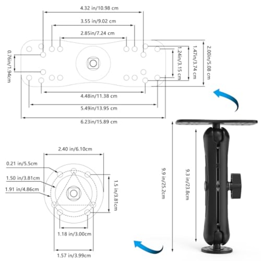 Aluminum Fish Finder Mount for - Fish Finder Mount recensie en prijs