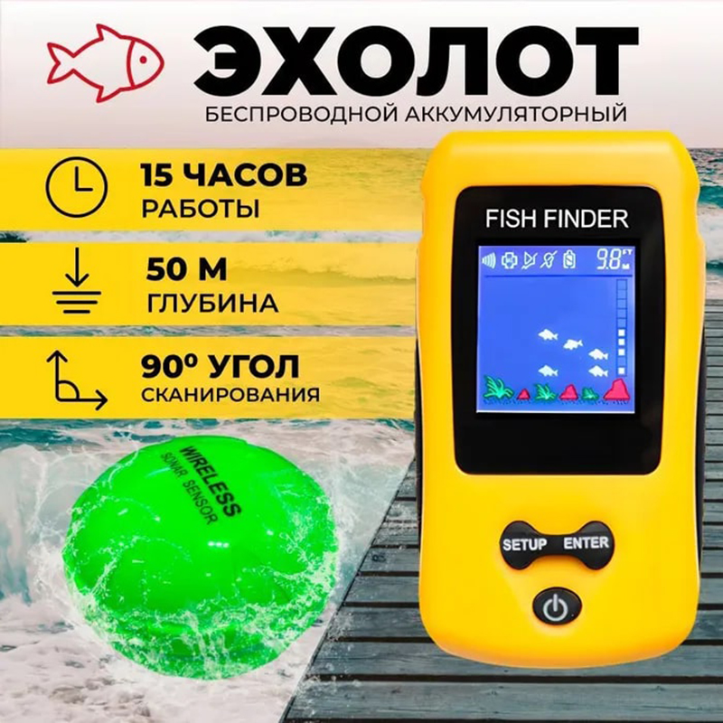 Brand New Colorful Wireless Fi - Fish Finder Transducer recensie en prijs