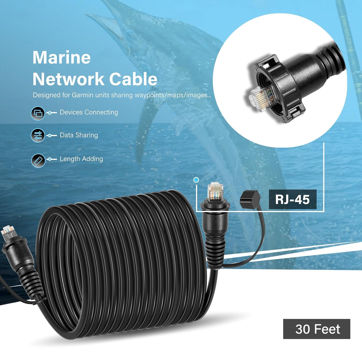 30 Foot Marine Network Cable f - Fish Finder Cable recensie en prijs